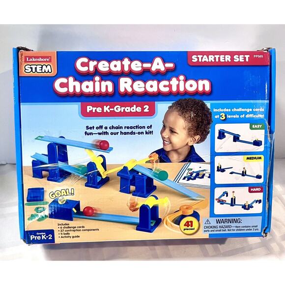 Lakeshore Create-A-Chain Reaction STEM Kit PP565 Educational build stack - Picture 1 of 11